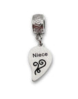 "Niece" Half Heart Clip-on Charm