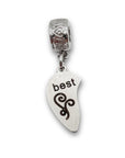 "Best " Half Heart Clip-on Charm