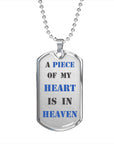 Piece Of My Heart Dog Tag Necklace