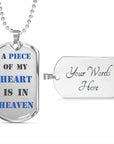 Piece Of My Heart Dog Tag Necklace