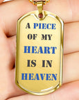 Piece Of My Heart Dog Tag Necklace