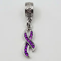 "Purple Awareness Ribbon" Clip-on Charm