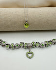 Her Birthstone Gift Set (Birthstone Bracelet & Necklace Set)
