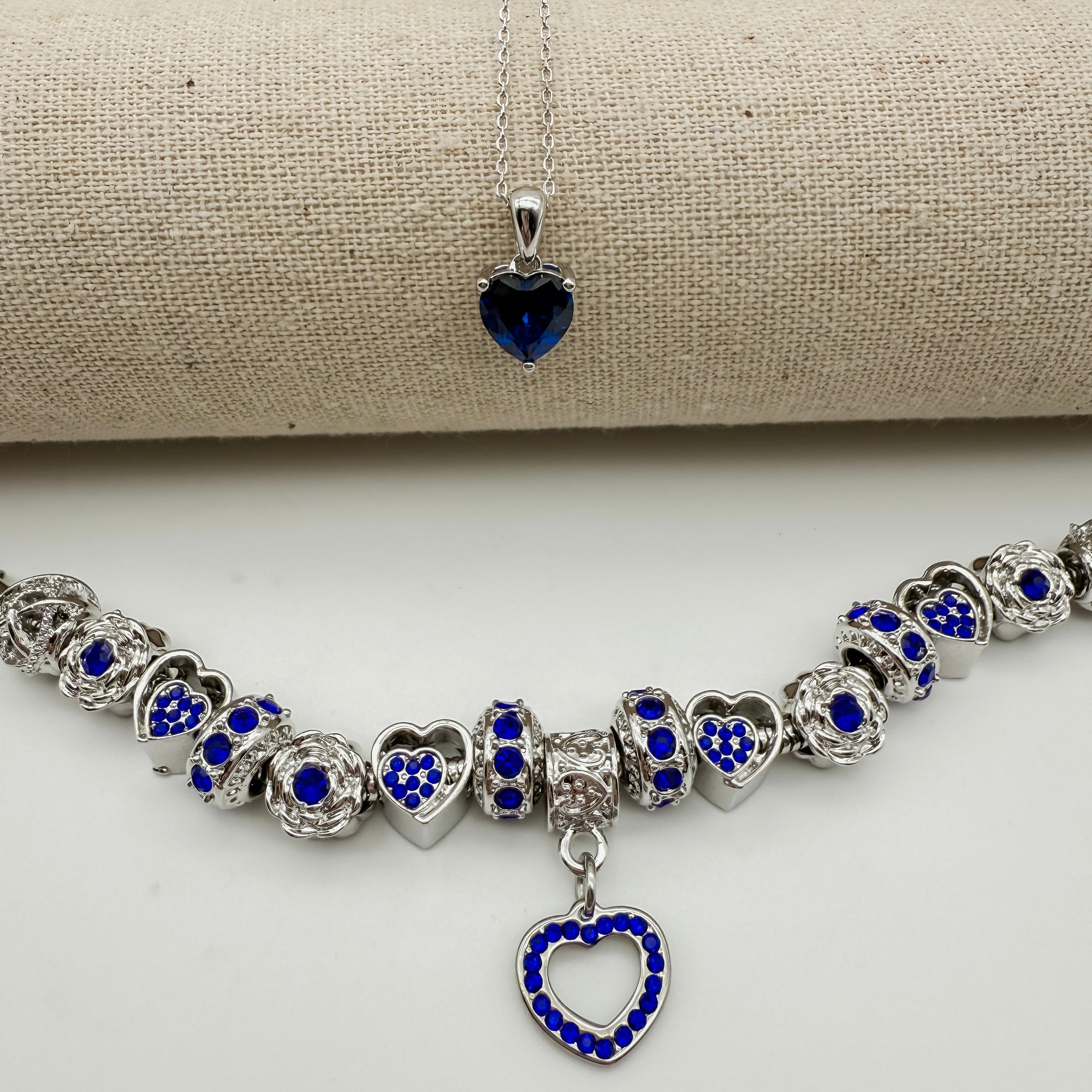 Her Birthstone Gift Set (Birthstone Bracelet &amp; Necklace Set)