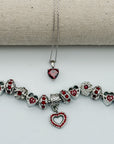 Her Birthstone Gift Set (Birthstone Bracelet & Necklace Set)