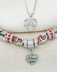 I Love You Gift Set - Bracelet and Necklace