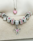 Limited Edition: Pretty Pink Bow Bracelet & Necklace Gift Set