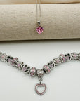 Her Birthstone Gift Set (Birthstone Bracelet & Necklace Set)