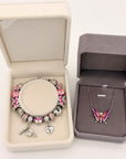 Pink Butterfly Graduation Bracelet & Necklace Set