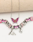Pink Butterfly Graduation Bracelet & Necklace Set