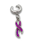 "Purple Awareness Ribbon" Clip-on Charm