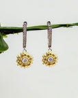 Sunflower Necklace and Earring Set