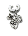 Footprints on My Heart Clip-on Charm
