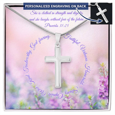 Proverbs 31 Cross Necklace