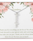 We Love You Grandma Necklace-1 to 4 names