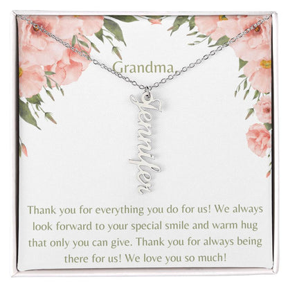 We Love You Grandma Necklace-2 to 4 names