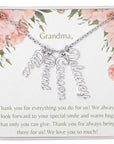 We Love You Grandma Necklace-1 to 4 names
