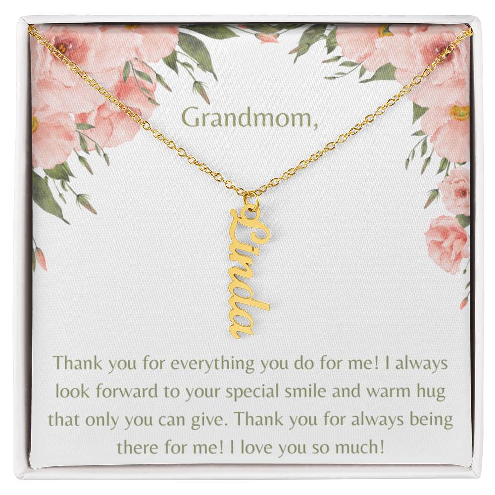 I Love You Grandmom Necklace-1 name