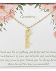 We Love You Grandma Necklace-1 to 4 names