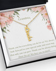 We Love You Grandma Necklace-1 to 4 names