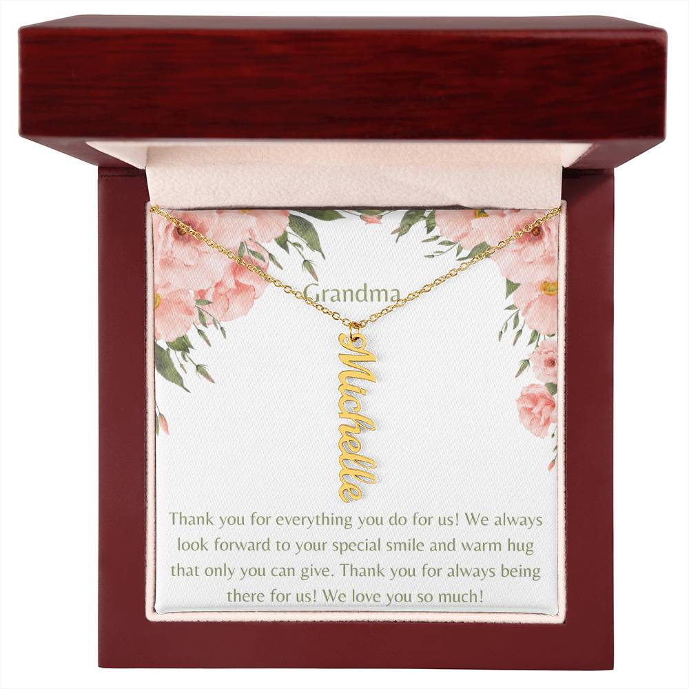 We Love You Grandma Necklace-2 to 4 names