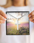 He is Risen Cross Necklace