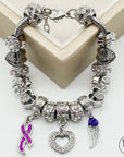 "Purple Awareness Ribbon" Clip-on Charm