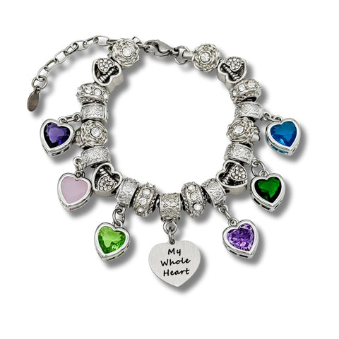 My Whole Heart Birthstone Bracelet