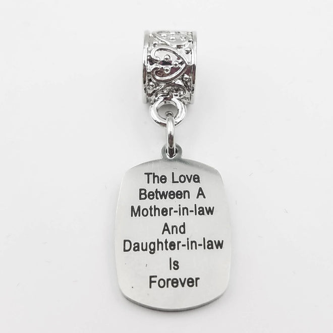 "Mother-in-law Daughter-in-law" Quote Clip-on Charm