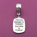"Husband and Wife" Quote Clip-on Charm