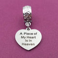 A piece of my heart charm clip-on