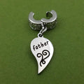 "Father" Half Heart Clip-on Charm