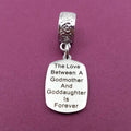 "Godmother Goddaughter" Quote Clip-on Charm