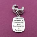"Godmother Goddaughter" Quote Clip-on Charm