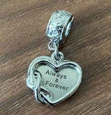 "Always & Forever" Heart Clip-on Charm