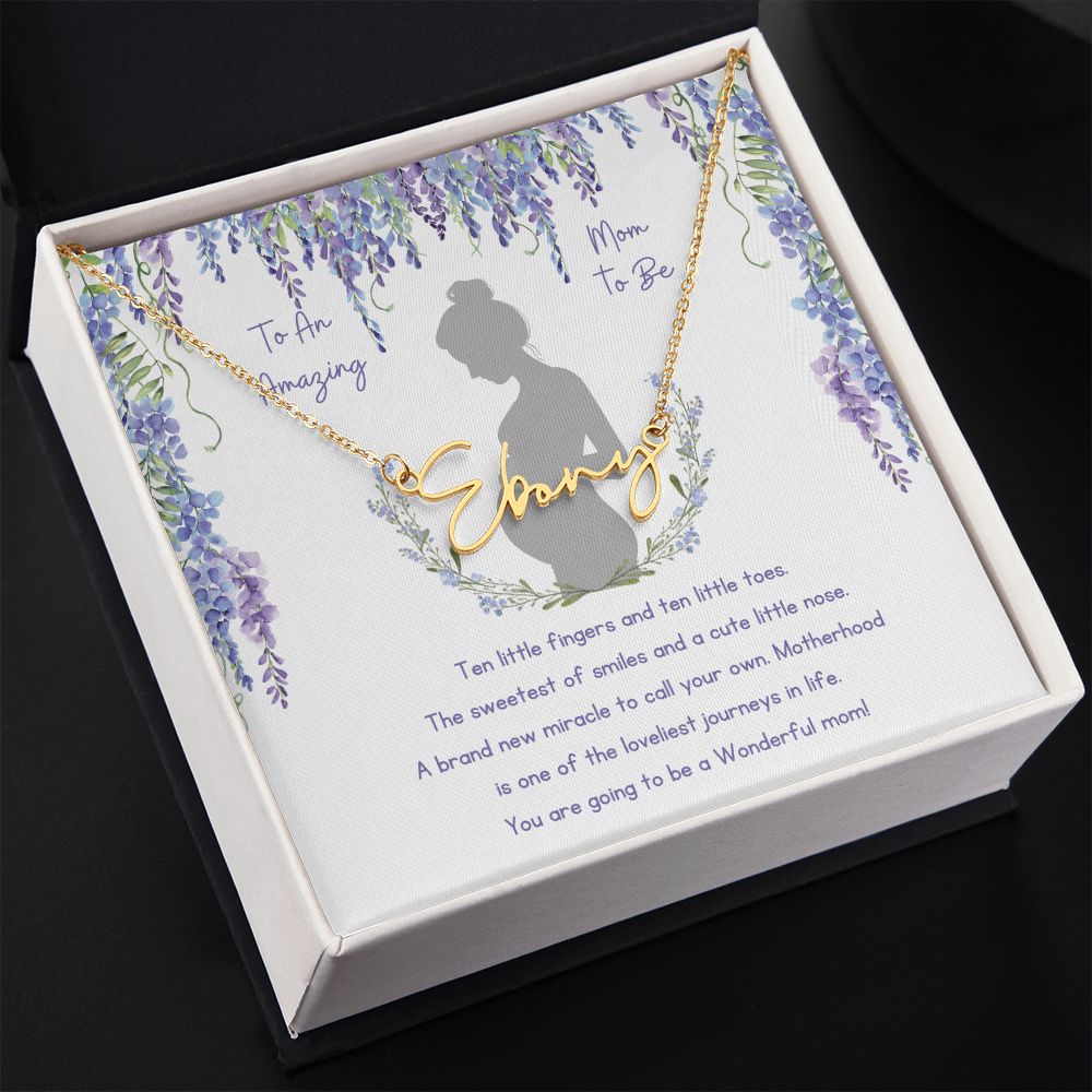 Personalized Mom to Be Name Necklace