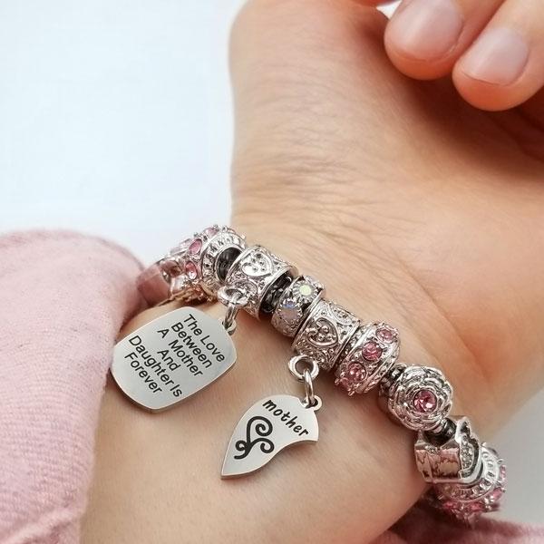 Mothers day Mom Son Daughter boy Girl charm Bracelet necklace Gift for Mom  | eBay