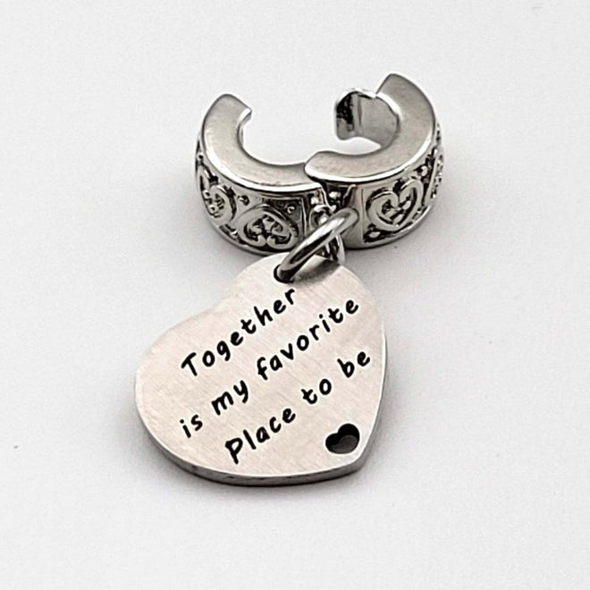"Together is my Favorite Place to be" Clip-on charm