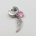 "Wing with pink gem" Clip-on Charm
